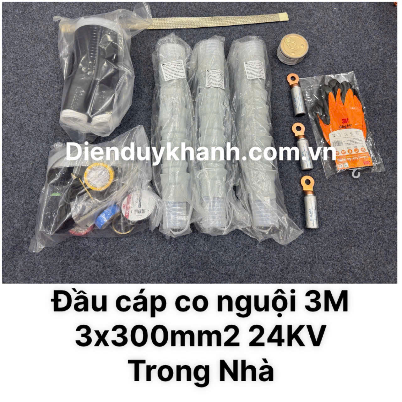 Đầu Cáp Co Nguội Trung Thế Trong Nhà 24KV OD 3C QTII(L)4S-32-300(3x300mm2)